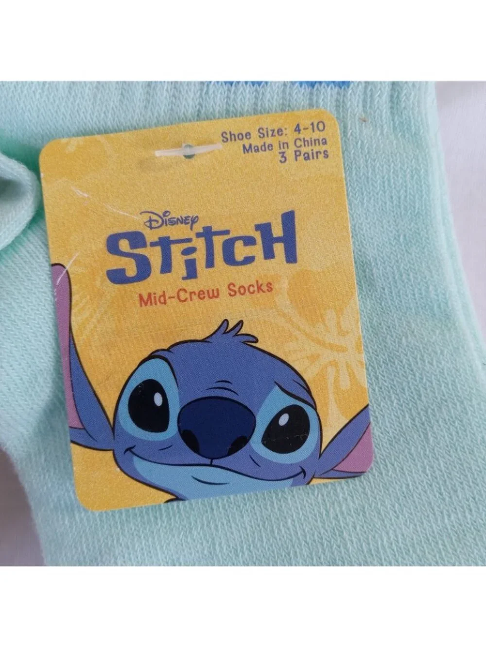 Disney Stitch Mid-Crew Socks Womens 3 Pair Pack & Pixar Toy Story 6 Pair No Show